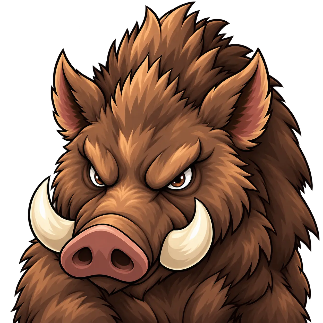 Portrait of the wild boar