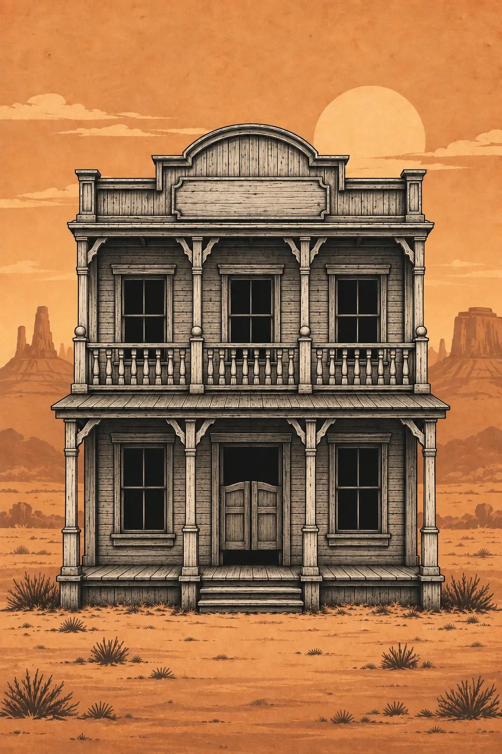 The final western building in The Duel